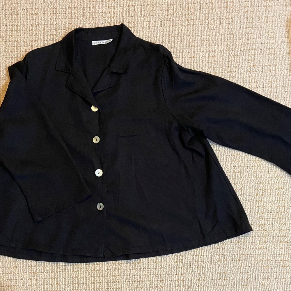 Bryn Walker Shirt Jacket, L, Black